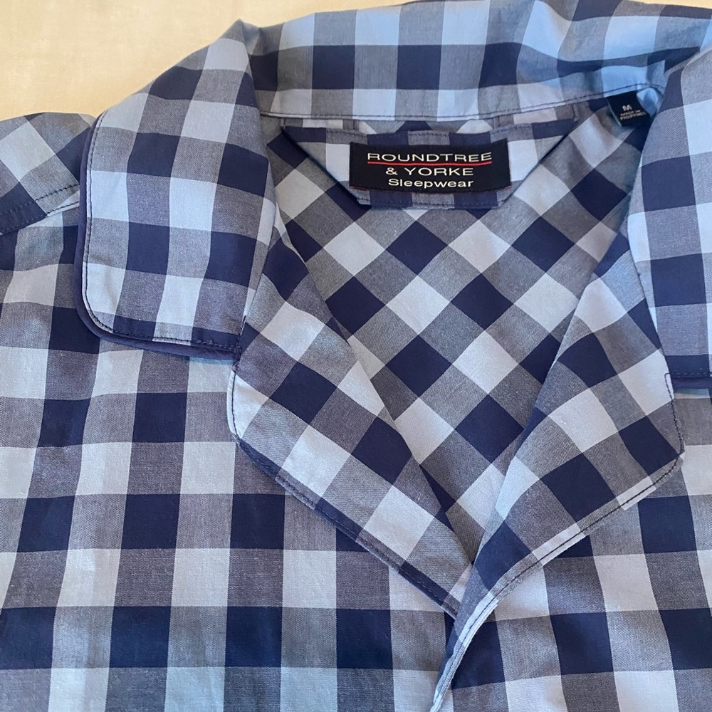 Men two piece pajamas with shorts. Worn one time.